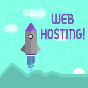 Writing note showing Web Hosting. Business photo showcasing Server service that Stock Illustration