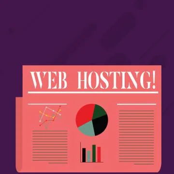 Writing note showing Web Hosting. Business photo showcasing Server service that Stock-Illustration