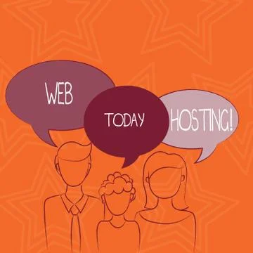 Writing note showing Web Hosting. Business photo showcasing Server service that Stockillustratie