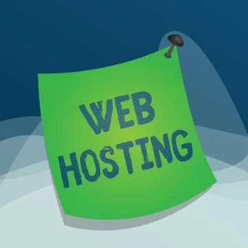 Writing note showing Web Hosting. Business photo showcasing business of Stock Illustration