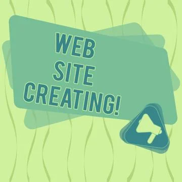 Writing note showing Web Site Creating. Business photo showcasing create site Stock Illustration