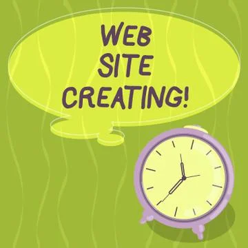Writing note showing Web Site Creating. Business photo showcasing create site Stock Illustration