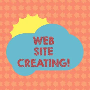 Writing note showing Web Site Creating. Business photo showcasing create site Stock Illustration