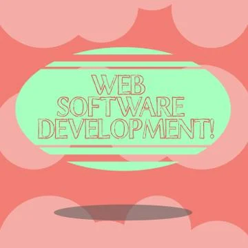 Writing note showing Web Software Development. Business photo showcasing plan to Stock Illustration
