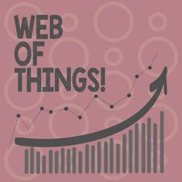 Writing note showing Web Of Things. Business photo showcasing Internet Stock Illustration