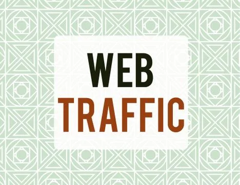 Writing note showing Web Traffic. Business photo showcasing the amount of data Stockillustratie