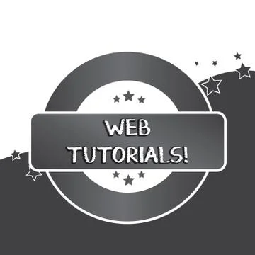 Writing note showing Web Tutorials. Business photo showcasing Self study Stock Illustration