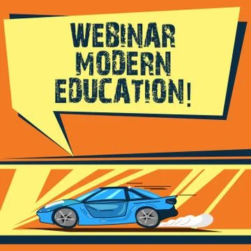 Writing note showing Webinar Modern Education. Business photo showcasing process Stock-Illustration