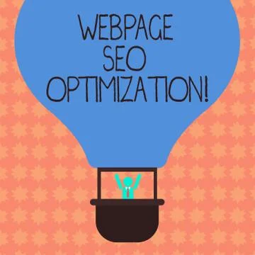 Writing note showing Webpage Seo Optimization. Business photo showcasing makes Stock Illustration