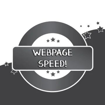 Writing note showing Webpage Speed. Business photo showcasing how quickly users 库存插图
