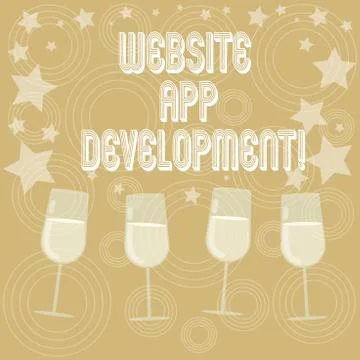 Writing note showing Website App Development. Business photo showcasing Creation Stock Illustration