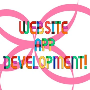 Writing note showing Website App Development. Business photo showcasing Creation Illustrazione stock