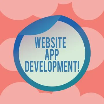 Writing note showing Website App Development. Business photo showcasing Creation Stock Illustration