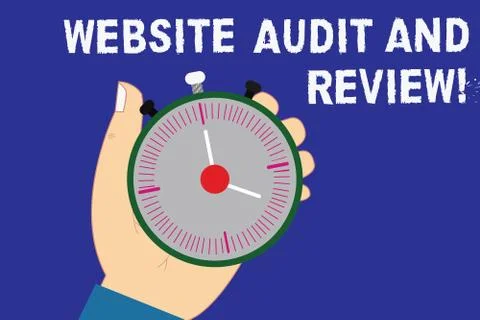 Writing note showing Website Audit And Review. Business photo showcasing 库存插图