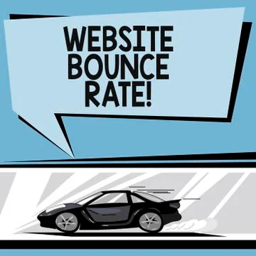 Writing note showing Website Bounce Rate. Business photo showcasing Internet Stock Illustration