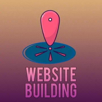 Writing note showing Website Building. Business photo showcasing tools that Stock Illustration