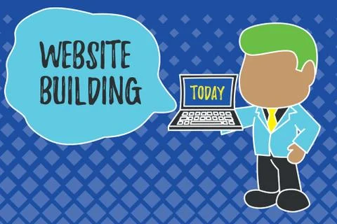 Writing note showing Website Building. Business photo showcasing tools that イラスト素材