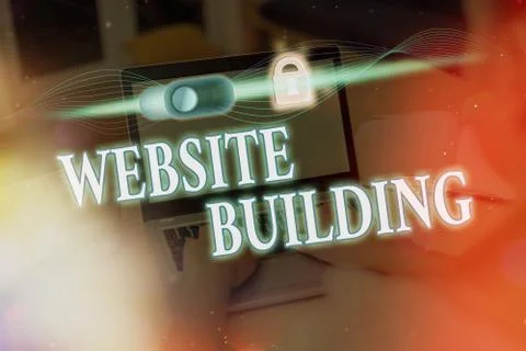 Writing note showing Website Building. Business photo showcasing site is 库存照片