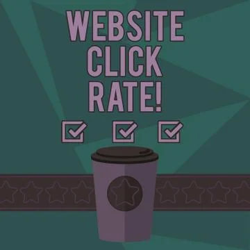 Writing note showing Website Click Rate. Business photo showcasing ratio users Stock Illustration