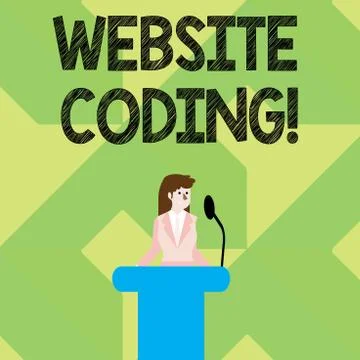 Writing note showing Website Coding. Business photo showcasing system of symbols Stockillustratie