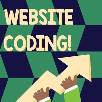 Writing note showing Website Coding. Business photo showcasing system of symbols Stock Illustration
