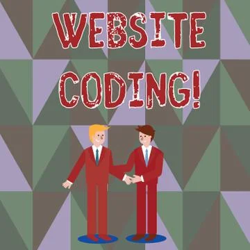 Writing note showing Website Coding. Business photo showcasing system of symbols Stock Illustration
