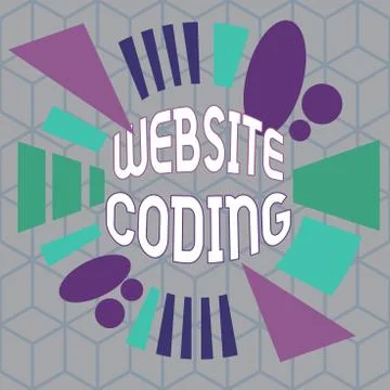 Writing note showing Website Coding. Business photo showcasing system of symbols イラスト素材