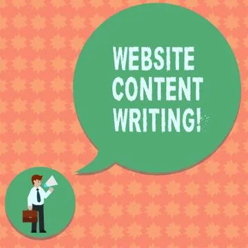 Writing note showing Website Content Writing. Business photo showcasing writing Stock Illustration