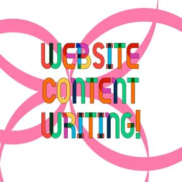 Writing note showing Website Content Writing. Business photo showcasing writing Stock Illustration