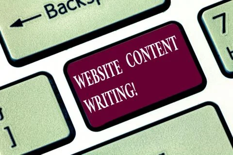 Writing note showing Website Content Writing. Business photo showcasing writing Stock Illustration
