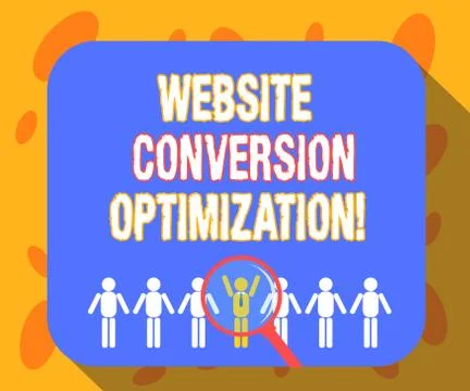 Writing note showing Website Conversion Optimization. Business photo showcasing Stock Illustration