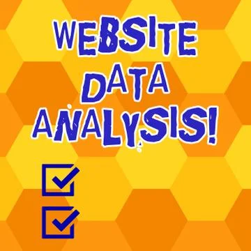 Writing note showing Website Data Analysis. Business photo showcasing analysis 스톡 일러스트