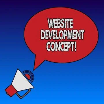 Writing note showing Website Development Concept. Business photo showcasing 스톡 일러스트