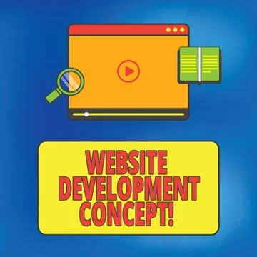 Writing note showing Website Development Concept. Business photo showcasing 스톡 일러스트