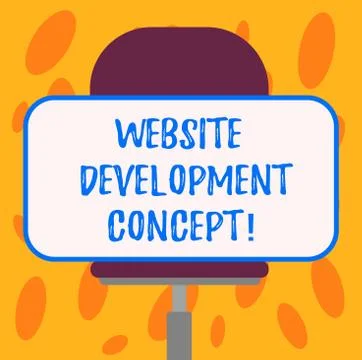 Writing note showing Website Development Concept. Business photo showcasing Illustrazione stock