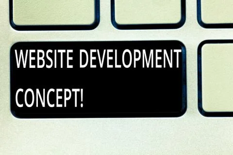 Writing note showing Website Development Concept. Business photo showcasing Stock Photos