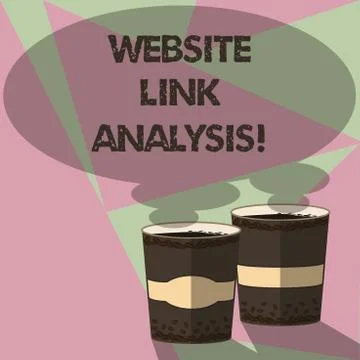 Writing note showing Website Link Analysis. Business photo showcasing evaluate イラスト素材