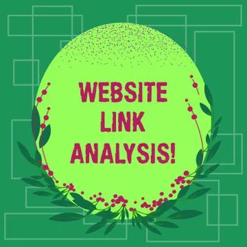 Writing note showing Website Link Analysis. Business photo showcasing evaluate イラスト素材