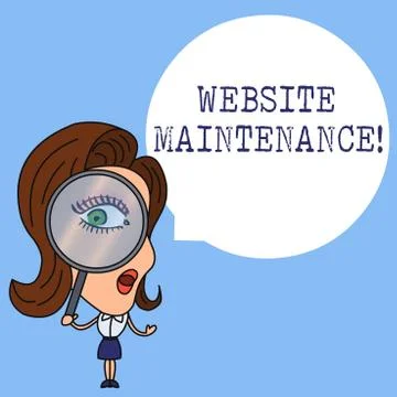 Writing note showing Website Maintenance. Business photo showcasing act of Stock-Illustration