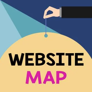 Writing note showing Website Map. Business photo showcasing designed to help Illustrazione stock