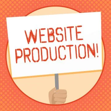 Writing note showing Website Production. Business photo showcasing process of Illustrazione stock