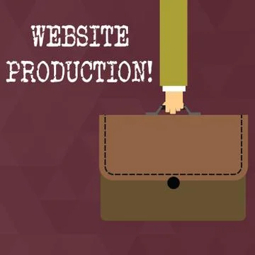 Writing note showing Website Production. Business photo showcasing process of Stockillustratie