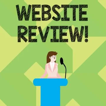 Writing note showing Website Review. Business photo showcasing the customer 스톡 일러스트