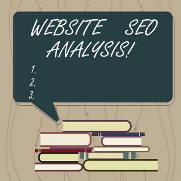 Writing note showing Website Seo Analysis. Business photo showcasing Process of Stockillustratie