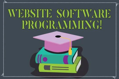 Writing note showing Website Software Programming. Business photo showcasing Stock Illustration