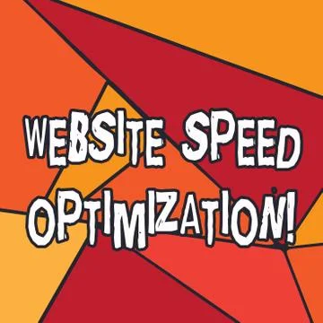 Writing note showing Website Speed Optimization. Business photo showcasing Stock Illustration