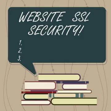 Writing note showing Website Ssl Security. Business photo showcasing encrypted Stock Illustration