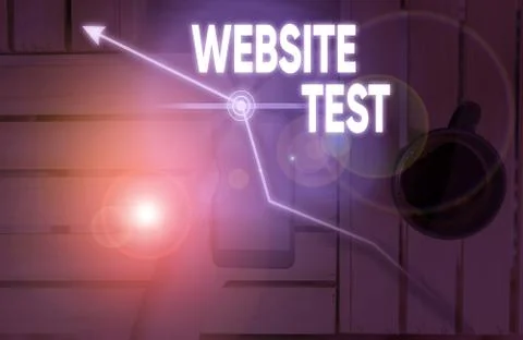 Writing note showing Website Test. Business photo showcasing test the websites Stock Photos