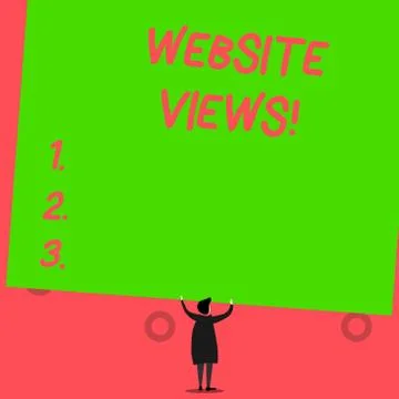 Writing note showing Website Views. Business photo showcasing Number of visitors 스톡 일러스트