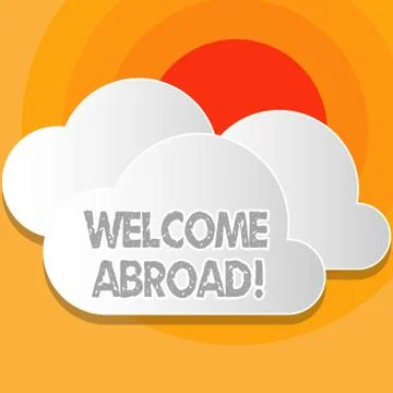 Writing note showing Welcome Aboard. Business photo showcasing on board as on Stock Illustration